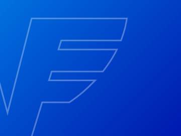 Ein blauer Farbverlauf mit dem Volksbank-Logo
